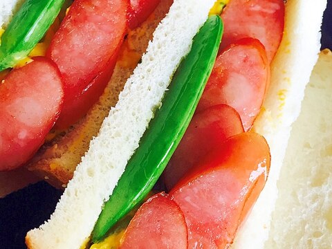 朝食に☆かぼちゃサラダのサンドイッチ